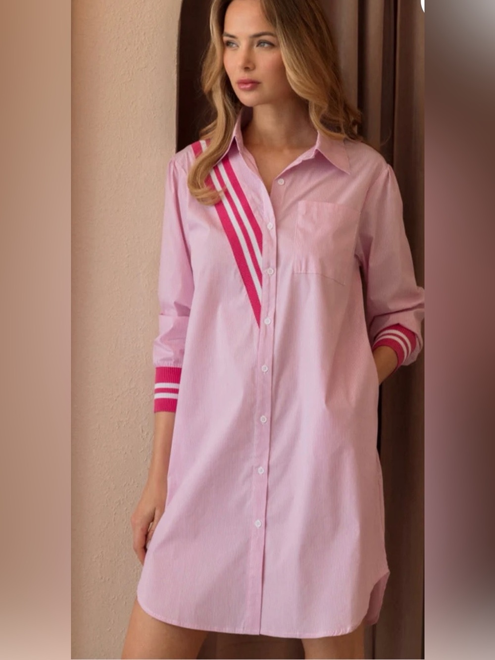 Joh The Wenna Cotton Shirt Dress Tunic Size Medium Stylish Timeless Classic